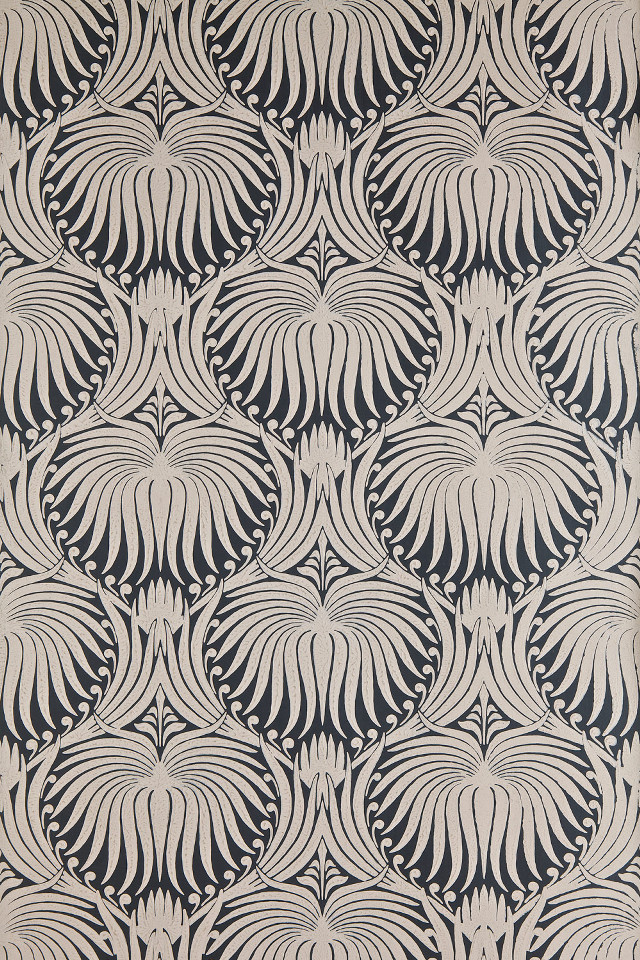 Black white flower pattern wallpaper free wallpaper - medium preview image