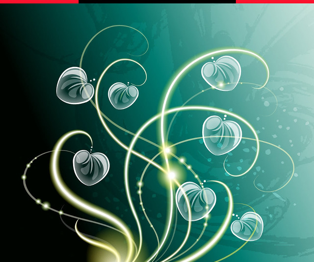 Green yellow abstract swirls bubbles free wallpaper - medium preview image