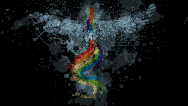 Colorful bird flying black background free wallpaper - medium preview image