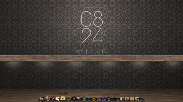 Room clock wooden floor shelf free wallpaper - medium preview image