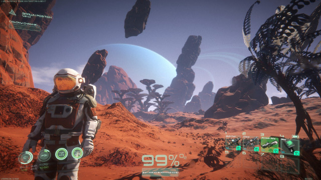 Space suit man desert planet free wallpaper - medium preview image