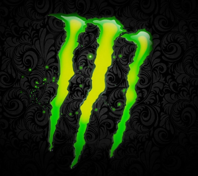 Monster logo black background green #4 free wallpaper - medium preview image