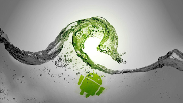 Green wave cell phone water free wallpaper - medium preview image