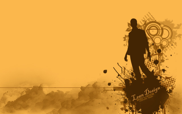 Man hill clock grungy orange free wallpaper - medium preview image
