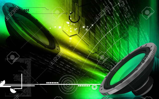 Green black background speaker green free wallpaper - medium preview image