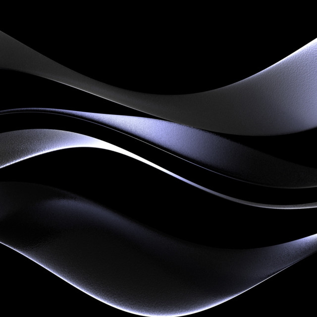 Black background wavy design white free wallpaper - medium preview image