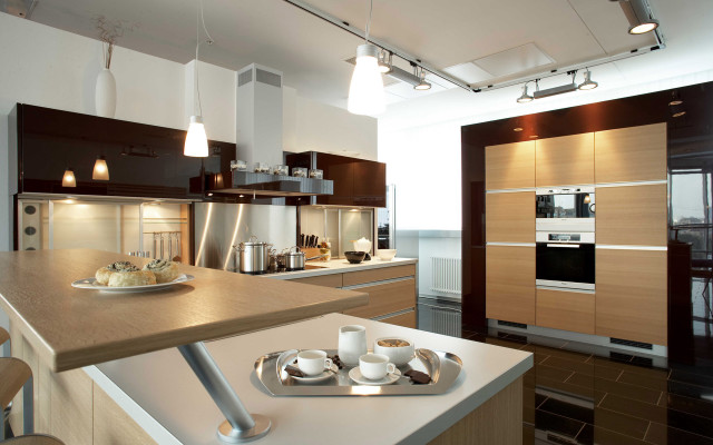Kitchen stove modern interior design #2 free wallpaper - medium preview image