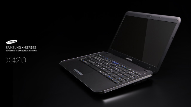 Samsung laptop black surface black free wallpaper - medium preview image