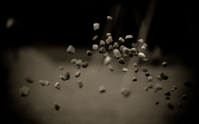 Food pieces table black white free wallpaper - medium preview image