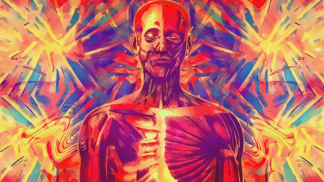 Man skeleton arms cross chest free wallpaper - medium preview image