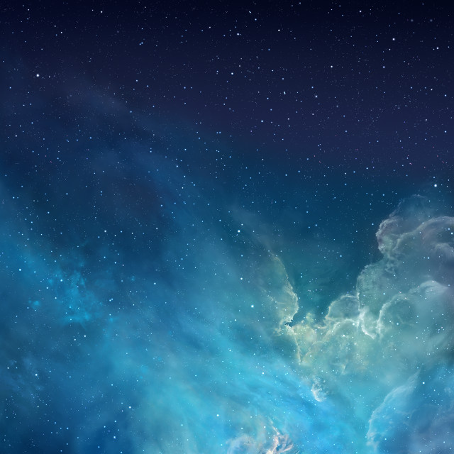 Blue green space stars clouds free wallpaper - medium preview image