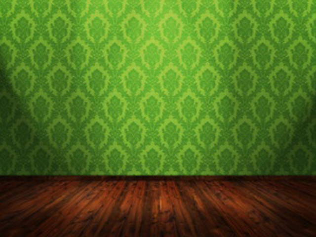 Green wall wooden floor lamp free wallpaper - medium preview image