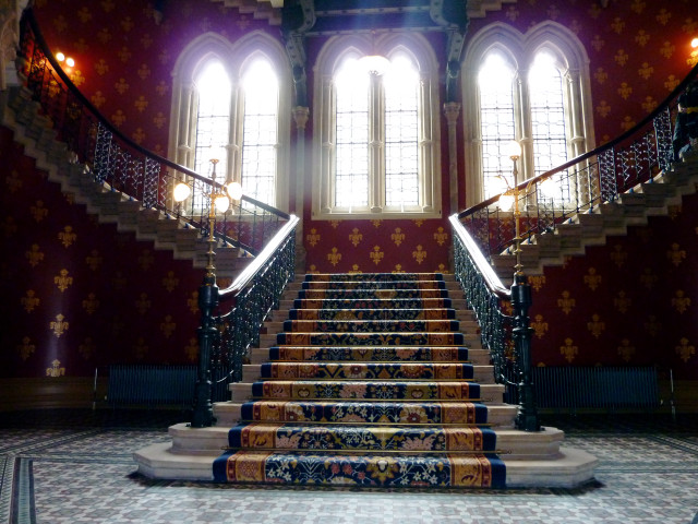 Staircase carpeted floor window light free wallpaper - medium preview image