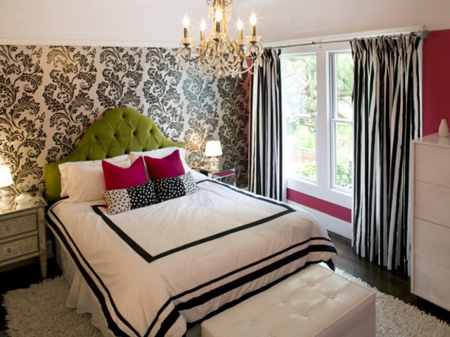 Bedroom with bed interior design #20 free wallpaper - medium preview image