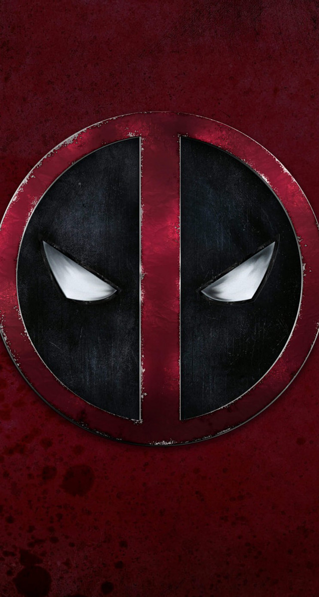 Deadpool logo red background white free wallpaper - medium preview image