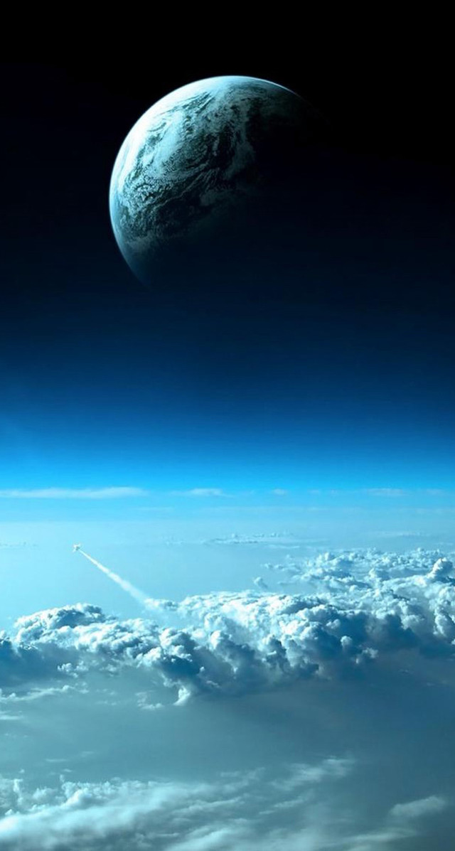 Earth view clouds plane sky free wallpaper - medium preview image