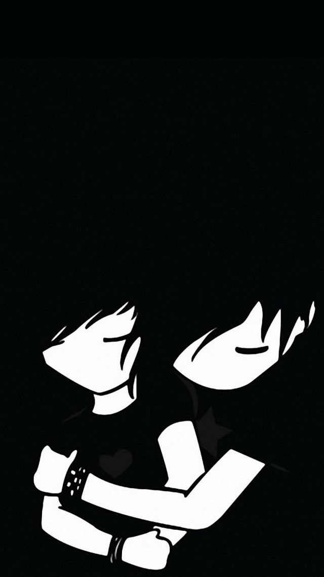 Black white photo person cellphone #5 free wallpaper - medium preview image
