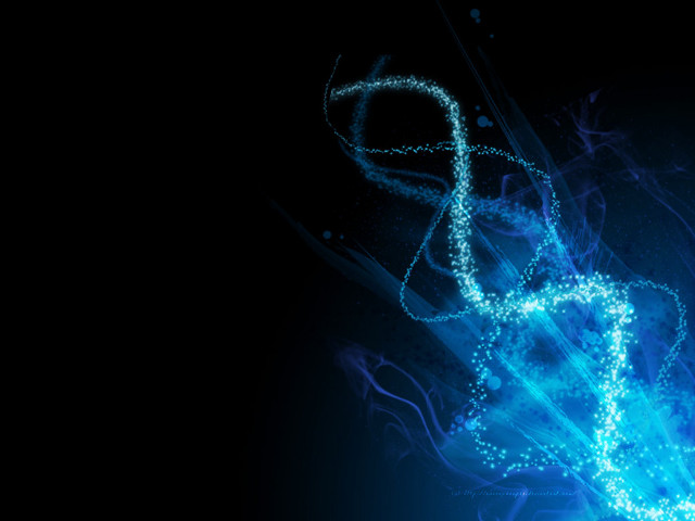 Blue glowing abstract hologram starry free wallpaper - medium preview image