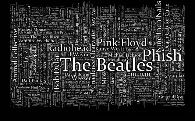 Beatles black white photo word free wallpaper - medium preview image