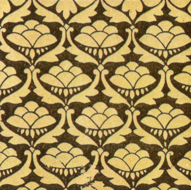 Flower pattern brown background white free wallpaper - medium preview image