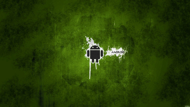Green wall robot android art free wallpaper - medium preview image