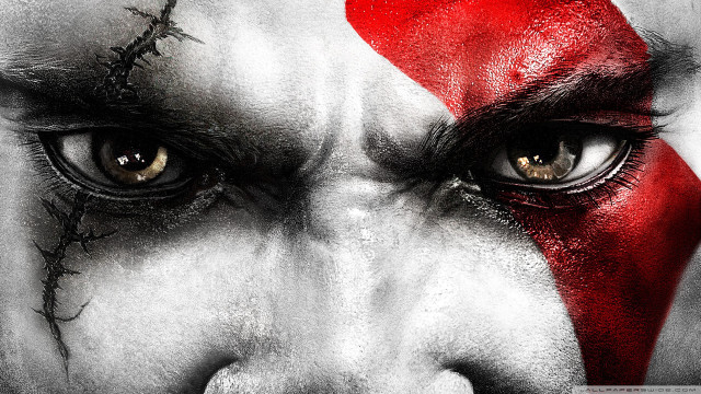 Clown closeup cross painted eyes free wallpaper - medium preview image