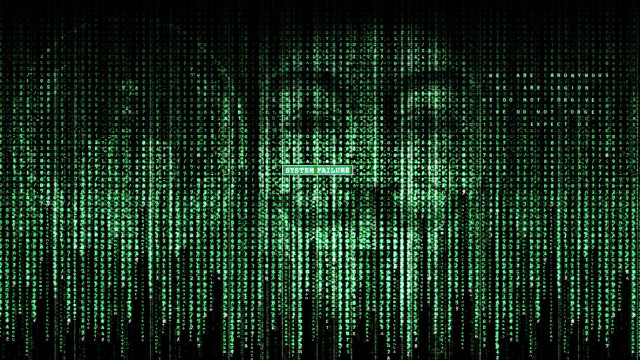 Green background numbers face repeated free wallpaper - medium preview image