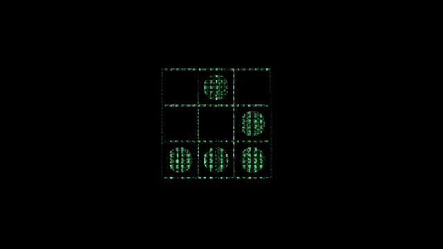 Black background green square four free wallpaper - medium preview image