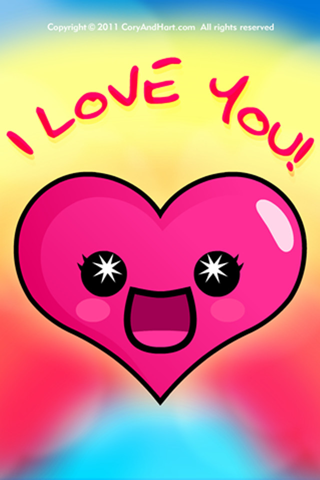 Pink heart face i love free wallpaper - medium preview image