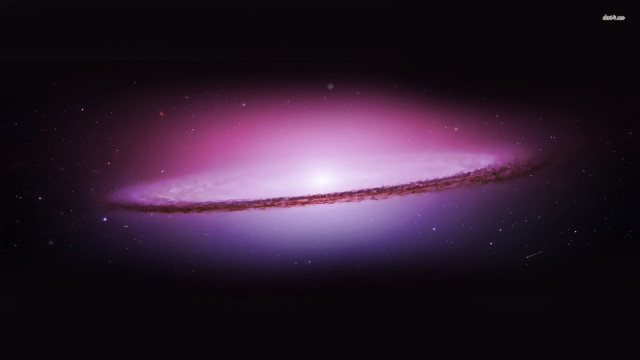 Purple galaxy stars black background free wallpaper - medium preview image