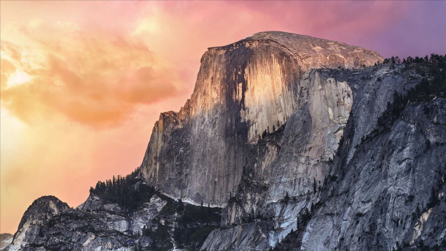 Mountain tall rockface sky clouds free wallpaper - medium preview image
