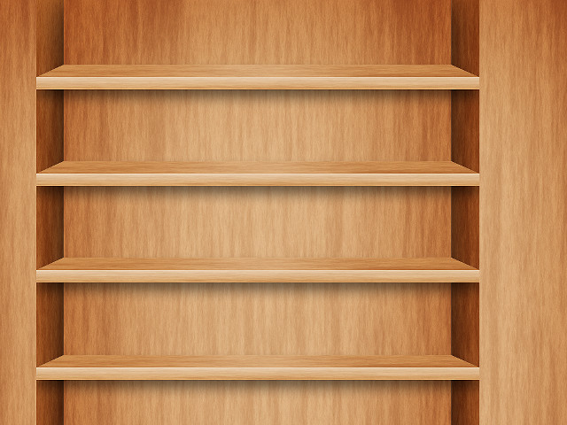 Wooden shelf three shelves each free wallpaper - medium preview image
