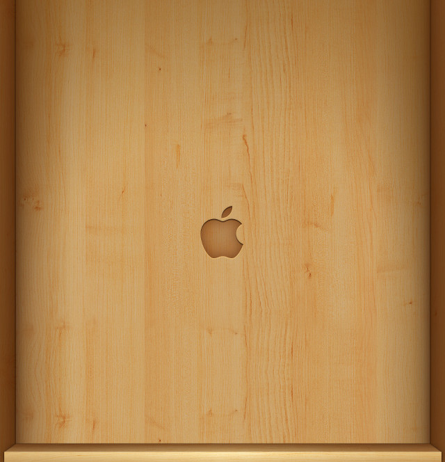 Wooden apple laptop wooden cover free wallpaper - medium preview image