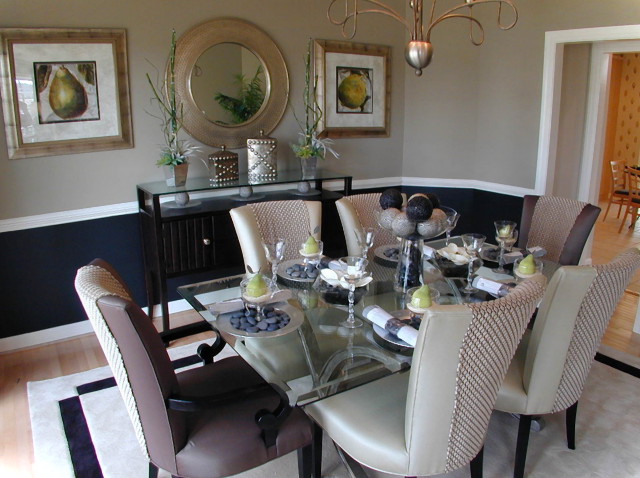 Dining room table glass top free wallpaper - medium preview image