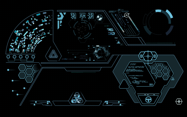 Futuristic blue black background design free wallpaper - medium preview image