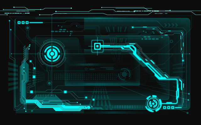 Computer screen green light key free wallpaper - medium preview image