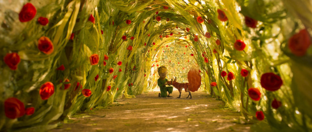 Man riding horse flower tunnel free wallpaper - medium preview image