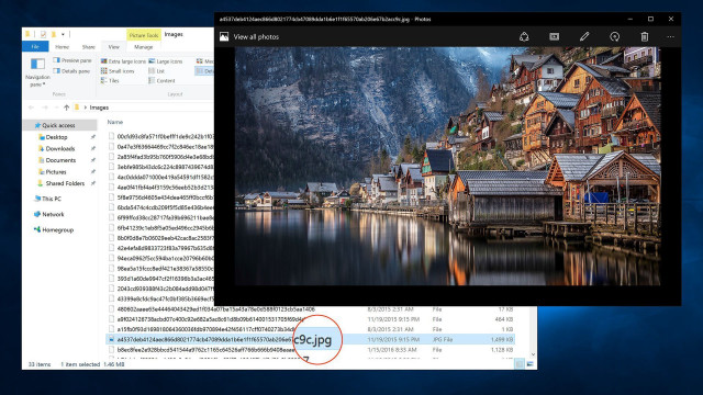 Computer screen village mountain cityscape free wallpaper - medium preview image