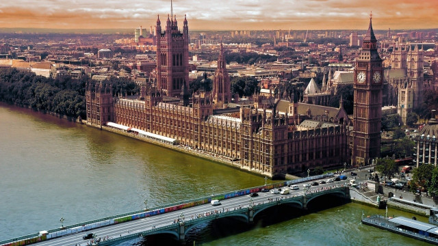 Bridge river city background train free wallpaper - medium preview image