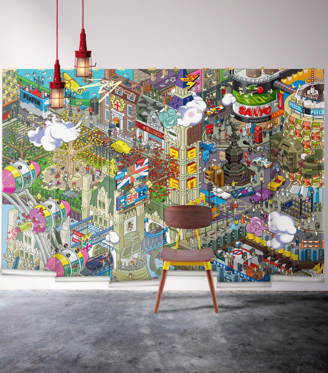 Chair wall mural image sitting free wallpaper - medium preview image