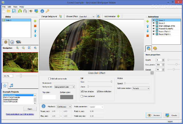 Waterfall screenshot circular picture center free wallpaper - medium preview image