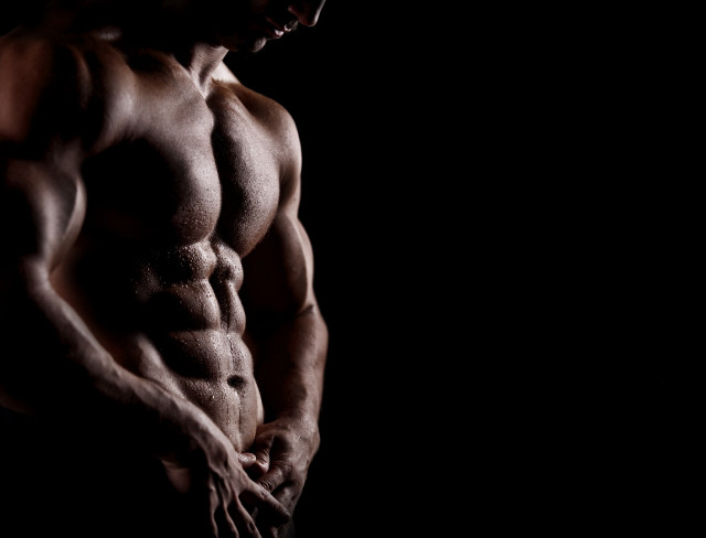 Muscular man dark hands in #2 free wallpaper - medium preview image