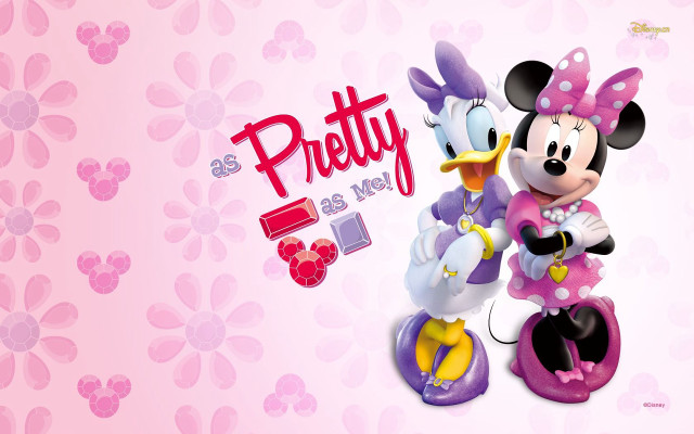 Minnie mouse wallpaper pink background free wallpaper - medium preview image