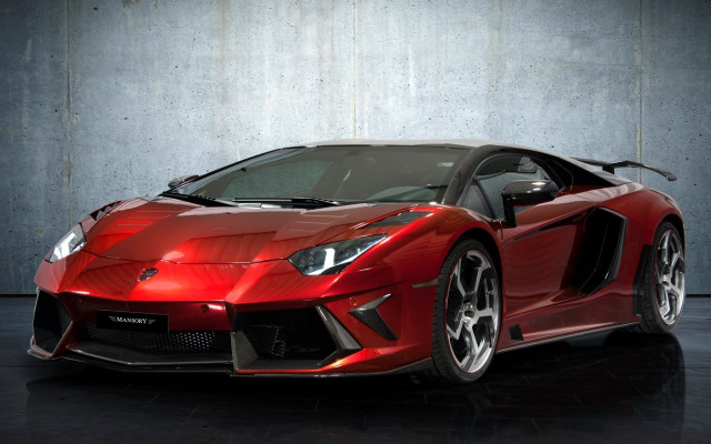 Red sports car garage concrete #3 free wallpaper - medium preview image