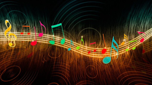 Musical note swirl light funk free wallpaper - medium preview image