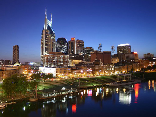 City skyline river night lights #10 free wallpaper - medium preview image