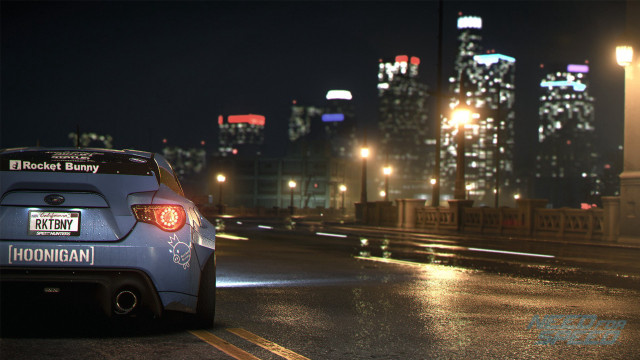 Car driving wet road night #2 free wallpaper - medium preview image