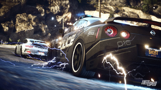 Car lightning mountain ocean space free wallpaper - medium preview image