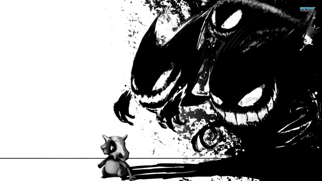 Black white cartoon cat leash free wallpaper - medium preview image