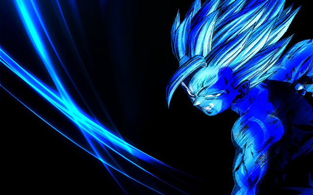 Blue anime character long hair free wallpaper - medium preview image